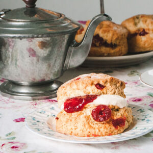 DessertFirst Cherry Scones
